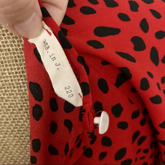 Reb. In J. Red Polka Dot Tiered Midi Dress - Picture 5 of 7